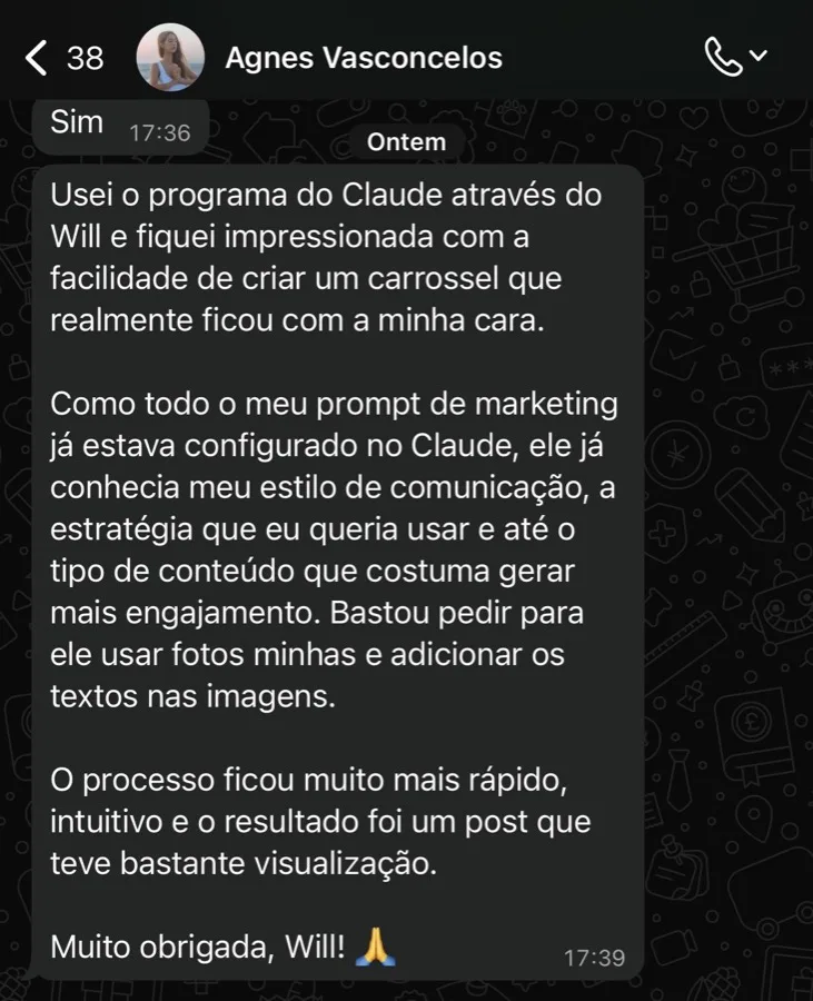 Conversa de feedback · Agnes